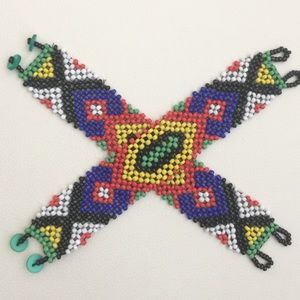 Handmade ethnic tribal beaded bracelet OS